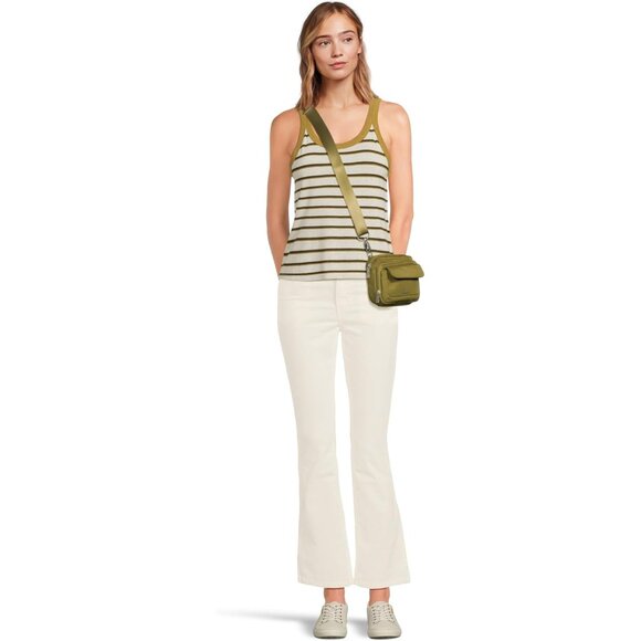 Modern Nylon Crossbody Bag Womens Adjustable Detachable Strap Zipper Compartment - Picture 5 of 6